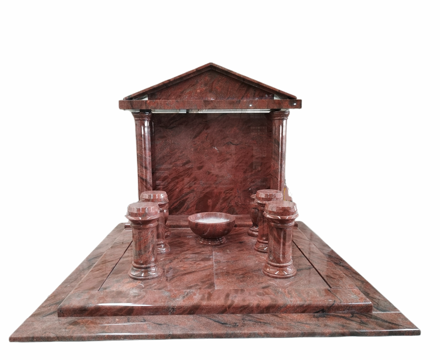 Tempel aus Romantic Red